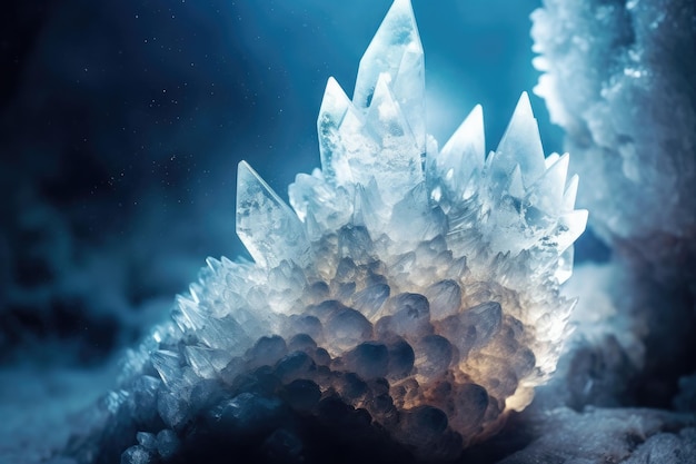 Foto kristalline formationsmuster und zarte strukturen generative ki
