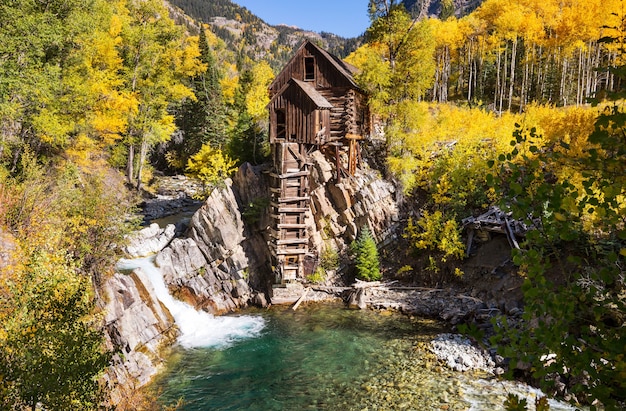 Kristallmühle hölzernes Kraftwerk in Colorado