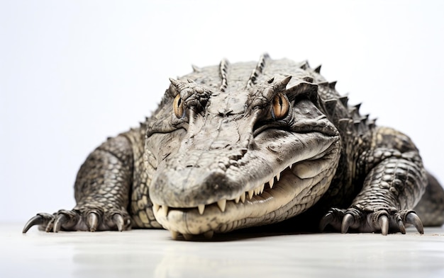 Krokodil auf isoliertem Hintergrund Generative KI