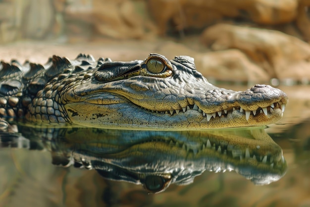 Krokodil Krokodil im Spiegel Krokodil