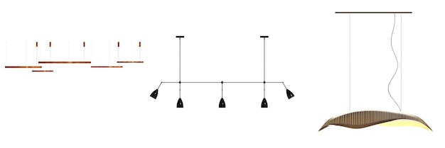Foto kronleuchter an der decke isoliert auf weißem hintergrund hängelampe pendelleuchte 3d-darstellung
