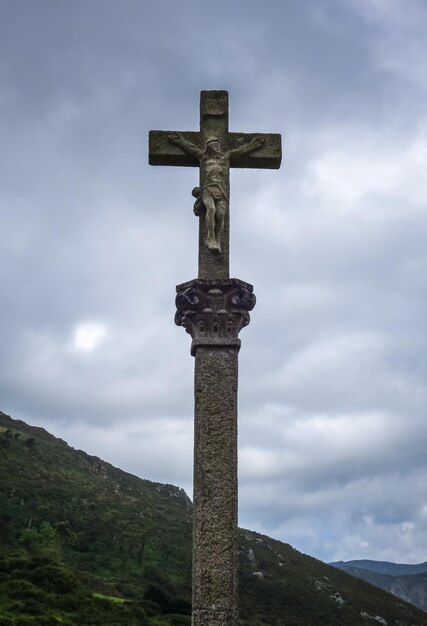 Kruzifix der Kirche San Andres de Teixido Galicien Spanien