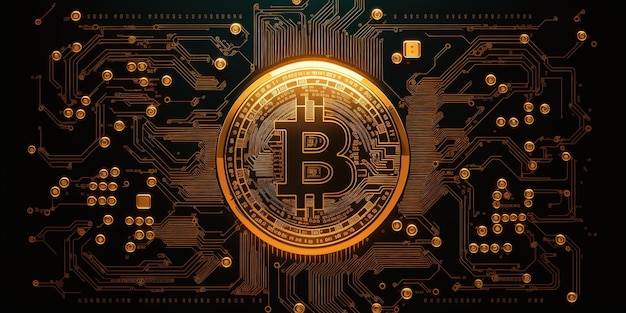 Kryptowährung Bitcoin Technologie Hintergrund Blockchain