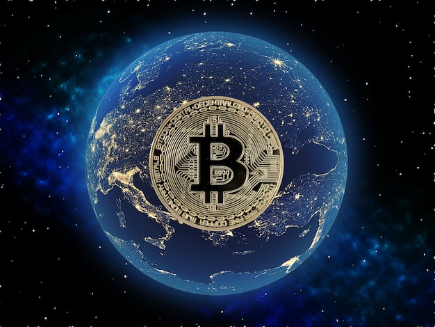 Kryptowährung Digital Money Concept. BitCoin Verändere die Welt.