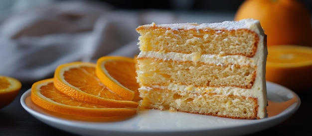 Kuchen auf einem weißen Teller