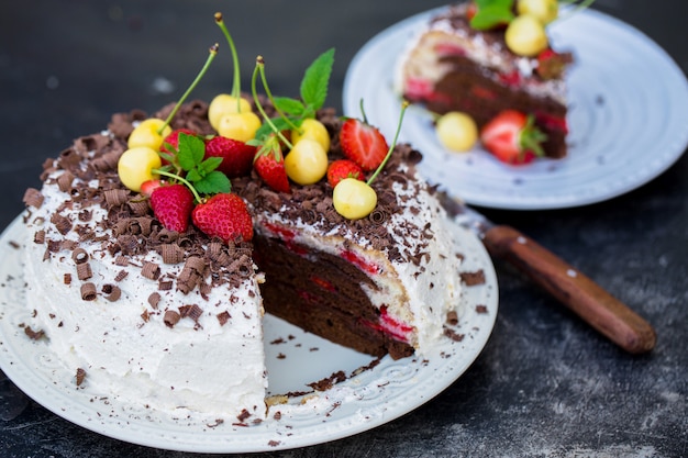 Kuchen mit Beeren