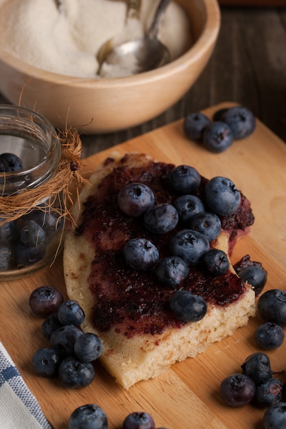 Kuchen mit Heidelbeeren