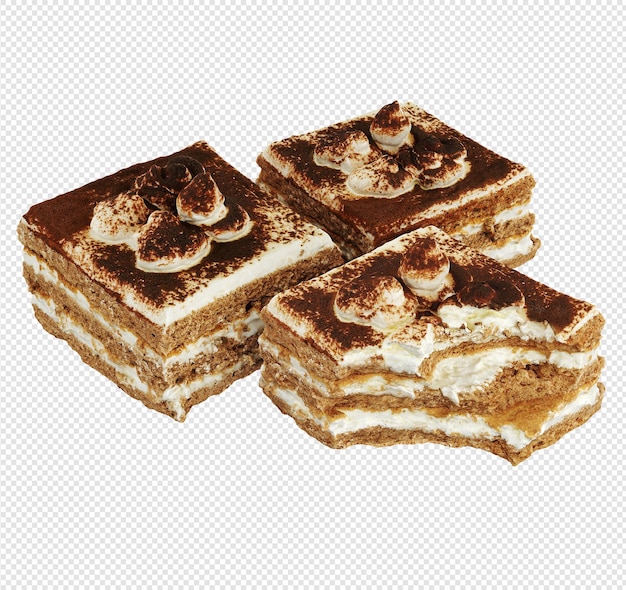 Kuchen vor einem weißen und transparenten Hintergrund png- und psd-Dateien