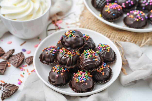 Kue bola cokelat Biskuit oder Schokoladen-Keks-Kekse indonesischer Eid-Snack kue lebaran