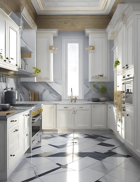 Küche Rom Marmorfliesen Design