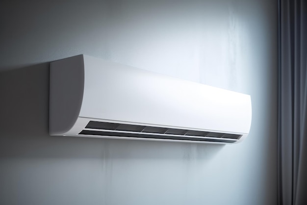 Kühlinnovative wandmontierte Klimaanlage im Innenbereich Entdecken Sie kühlende Innovationen mit dieser wandmontierten Klimaanlage in einer Raumumgebung