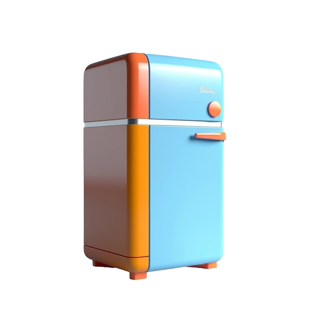 Kühlschrank isoliert im Hintergrund mit generativer KI