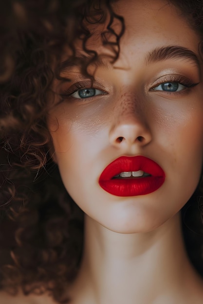 Kühn und schön Die Stärke der Frauen, gefasst in CloseUp Red Lips