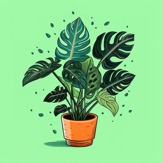 kümmern sich um Pflanzen Vektor-Illustration