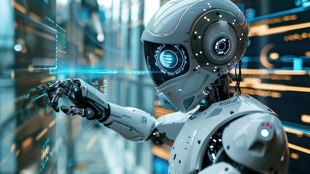 künftige Roboteraktivität Arbeit in der Maschine