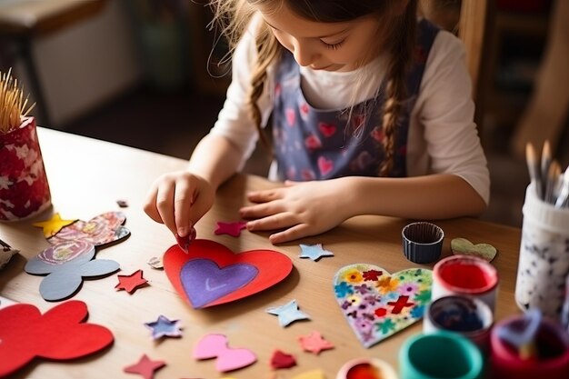 Foto künstlerische ausdrucksformen der liebe, handgefertigte grußkarten aus papier und ton für besondere anlässe