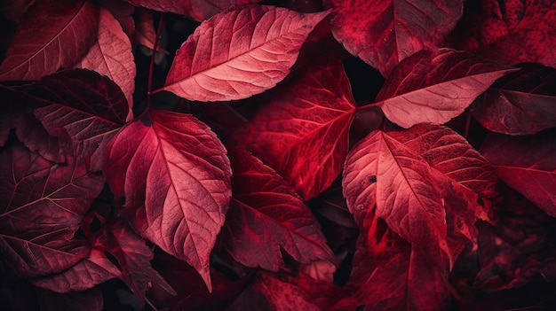 Künstlerische bunte Eiche Herbstsaison Blätter Hintergrund erzeugen ai