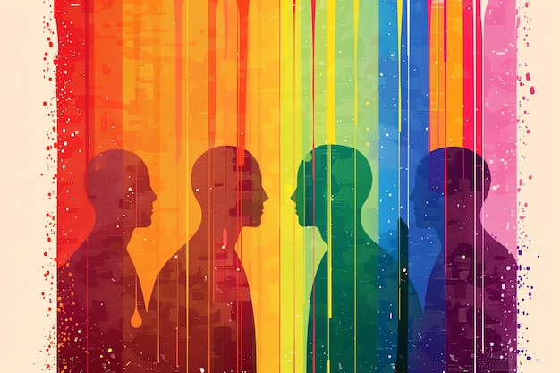 Foto künstlerische illustration der lgbtq-community