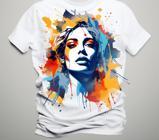 Künstlerische Kleidung Aquarell Vektorbild T-Shirt Design