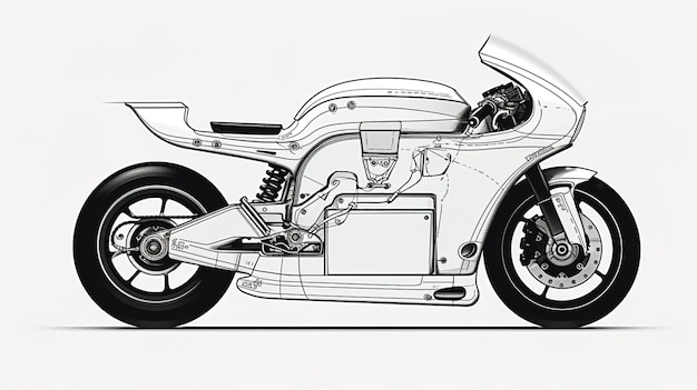 Künstlerisches Meisterwerk eines Motorradrennfahrers