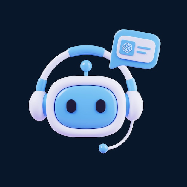 Künstliche Intelligenz KI 3D-Illustration