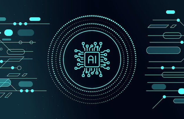 Künstliche Intelligenz, technologischer Hintergrund, technische Entwicklung