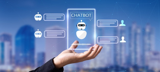 Künstliche IntelligenzKI-Chat-Bot-Konzept