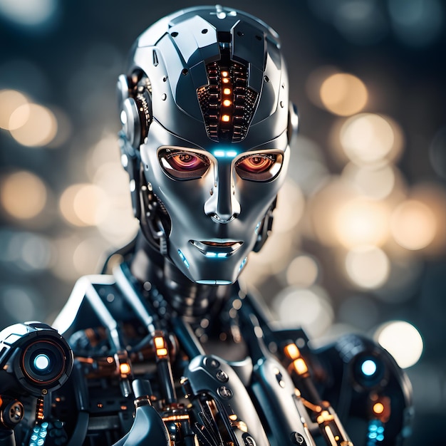 Künstlicher intelligenter Cyborg des Robotermenschen