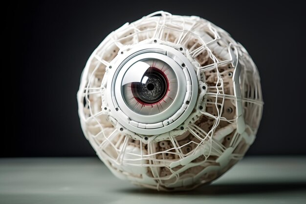 künstliches menschliches Auge, das mit Hilfe von 3D-Druck und künstlicher Intelligenz hochentwickelt wurde