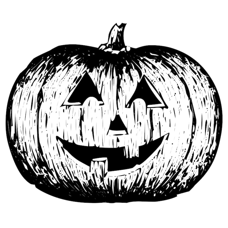 Foto kürbis für halloween-illustration vektor auf weißem hintergrund