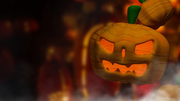 Kürbisbuchse für Halloween-Feiertagskonzept 3D-Rendering.