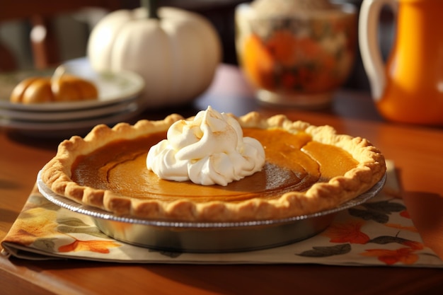 Kürbiskuchen ist ein beliebtes Dessert zum Thanksgiving