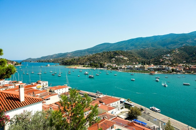 Küste der Insel Paros in Griechenland Ansicht von oben