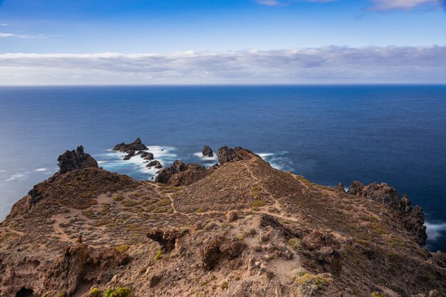 Küste der Vulkanformation Punta de Juan Centellas, Icod de los Vinos, Teneriffa, Kanarische Inseln, Spanien