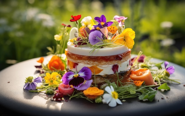 Foto kulinarische blüten essbare blumen gartenfreude.