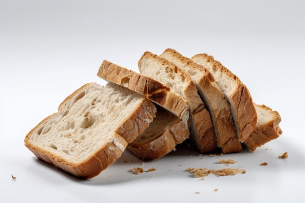 Kulinarische Gericht-Illustration aus geschnittenem Brot, erstellt mit generativer KI