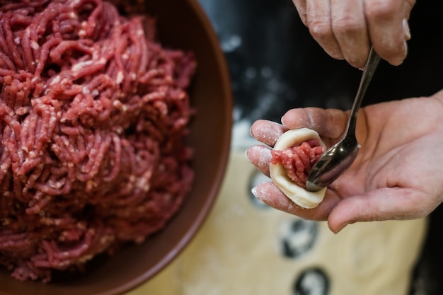 Kulinarisches Kochen Küche Handgemachte Zubereitung Restaurant Essen