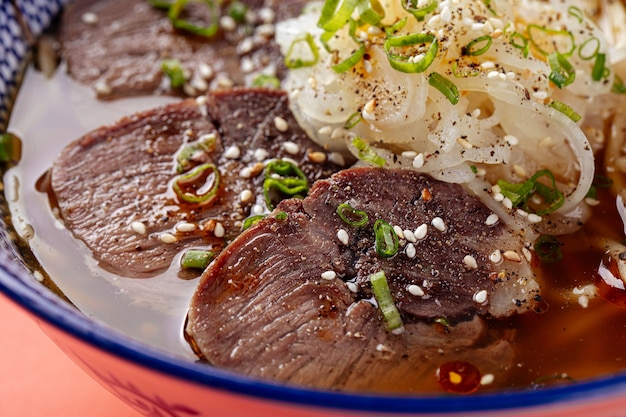 Kumamoto shio ramen japonês com carne de cavalo