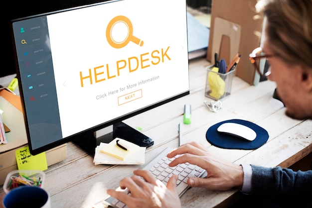 Kundenservice-Helpdesk-Informationen-Entdeckungskonzept