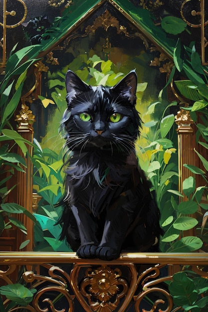 Kunst der schwarzen Katze