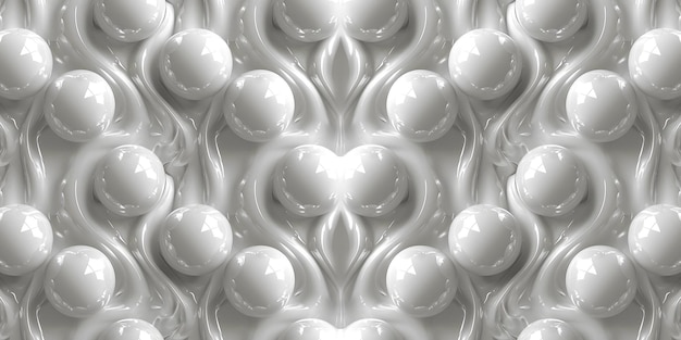 Kunstillustration abstraktes Licht 3D-Hintergrund mit weißen Kugeln