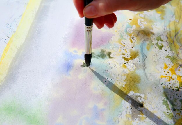 Foto kunstmalerei mit wasserfarben.