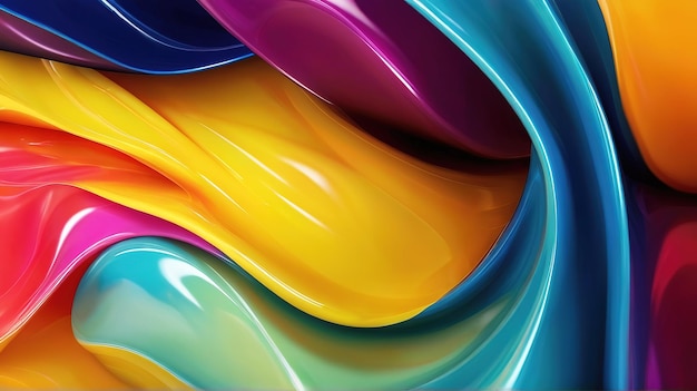 Kunststoff 3D-Wellen Textur farbenfroher Hintergrund