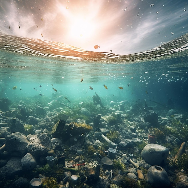 Kunststoffabfälle im tiefen Ozean