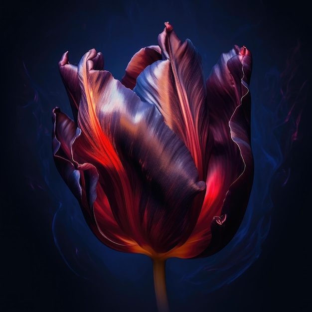 Kunstwerk ai generative Tulpe