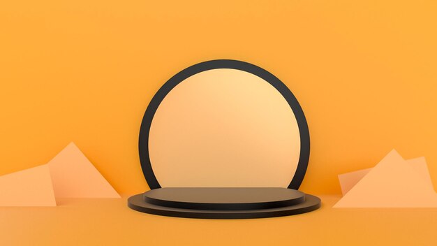 Kunstwerk auf orangefarbenem Hintergrund