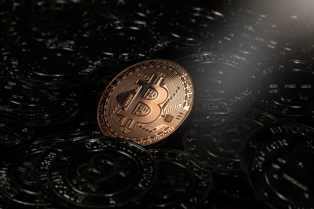 Foto kupfer bitcoin stapeln unter anderem mit flare