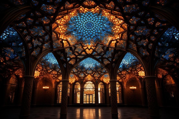 Kuppel der Moschee mit wunderschönen arabischen Mustern