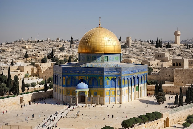 Kuppel des Felsens Al-Aqsa-Moschee alte Stadt von Jerusalem Palästina