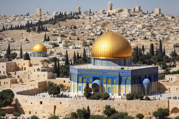 Kuppel des Felsens Al-Aqsa-Moschee alte Stadt von Jerusalem Palästina